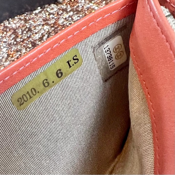 Chanel Coral Diamond Quilted Patent Leather CC Continental Wallet - Picture 6 of 11